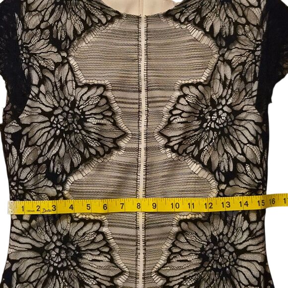 Lela Rose 10 Sheath Dress Silk Wool Lace Princess Of Wales Witchy Flaw Lining - Picture 9 of 10